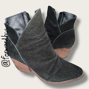 Amuse Society x Matisse Black Suede Leather Booties – Size 6M